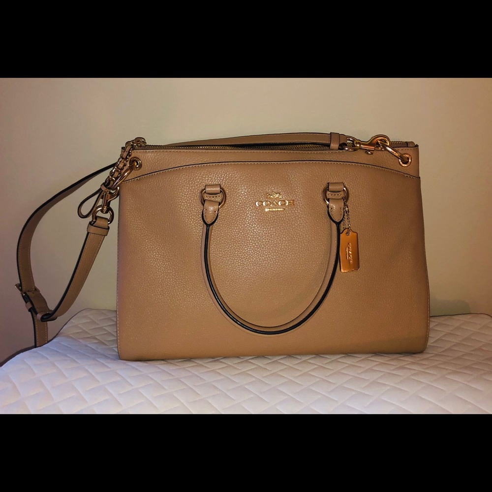 Coach Handle Tote with removable adjustable strap